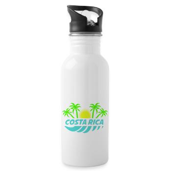costa rica - Trinkflasche mit integriertem Trinkhalm - Weiß - Rechts