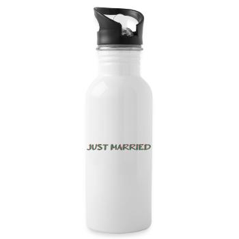 I LOVE YOU. SAINT VALENTINE. bachelorette party. LOVE. I LOVE YOU. - Water bottle with straw - white - Right