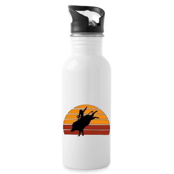 BoarRider 2023 - Trinkflasche mit integriertem Trinkhalm - Weiß - Rechts