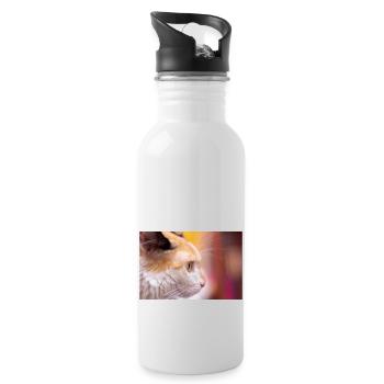 Cat's look - Water bottle with straw - white - Right
