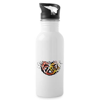 Pretzel Alsace eclat free - Water bottle with straw - white - Right