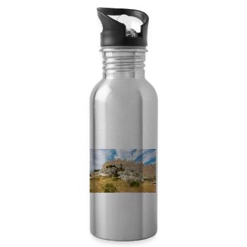 Die Mauer von Oštrica (Bedem Grebastica) Kroatien - Trinkflasche mit integriertem Trinkhalm - Lightsilver - Rechts