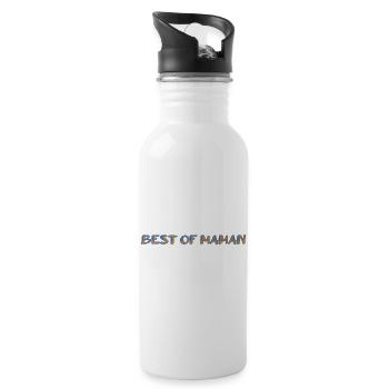 MOM. MOTHERS' DAY. HAPPY BIRTHDAY MOM - Water bottle with straw - white - Right