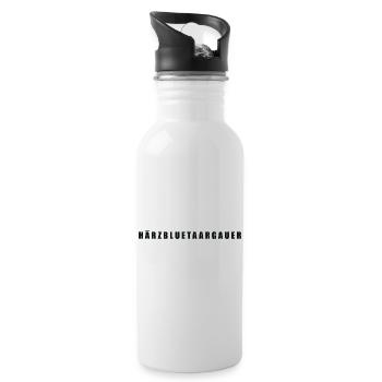 Härzbluetaargauer Kanton Aargau - Trinkflasche mit integriertem Trinkhalm - Weiß - Rechts