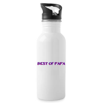 FATHER's DAY. HAPPY BIRTHDAY DAD. DAD. HAPPY BIRTHDAY. - Water bottle with straw - white - Right