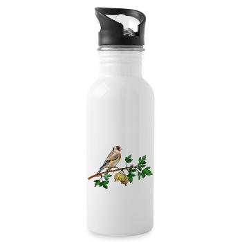Oiseau - Gourde avec paille intégrée - blanc - Droite