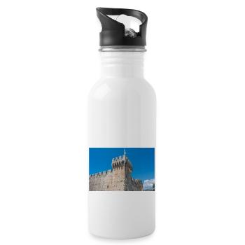 castle and fortress Kamerlengo (Kaštel Kamerlengo) - Water bottle with straw - white - Right