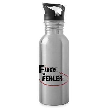 Finde den Fehler - Trinkflasche mit integriertem Trinkhalm - Lightsilver - Rechts