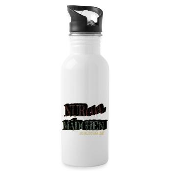 hundeliebhaber geschenk geburtstag hunderasse hund - Trinkflasche mit integriertem Trinkhalm - Weiß - Rechts