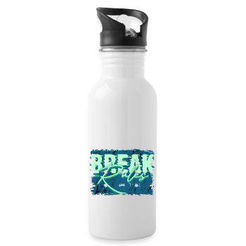 Vertraue dir selbst Bremsregeln Zitat Humor Cool Retro - Trinkflasche mit integriertem Trinkhalm - Weiß - Rechts