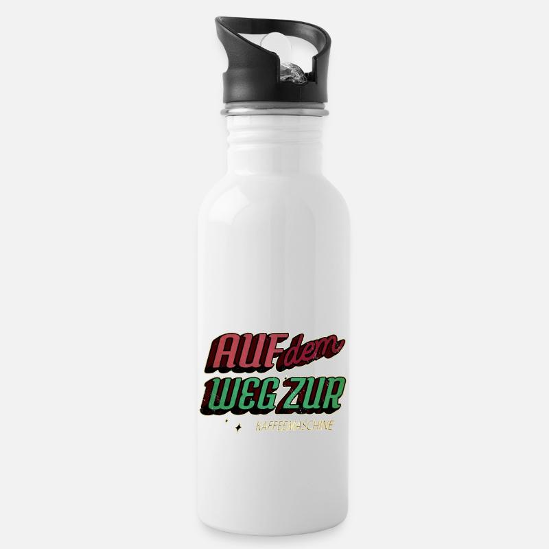geburtstagsgeschenkidee montag lieben bürotasse - Trinkflasche mit integriertem Trinkhalm - Weiß