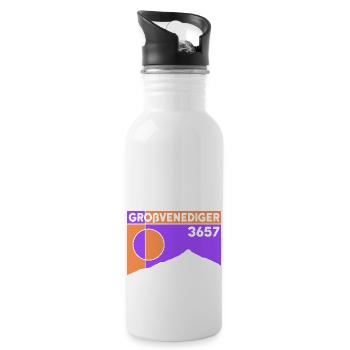 Großvenediger Bergtour Hochtour Andenken Souvenir - Trinkflasche mit integriertem Trinkhalm - Weiß - Rechts