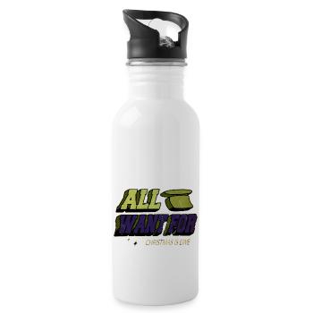present idea santa dino bike moon sayings awesome - Trinkflasche mit integriertem Trinkhalm - Weiß - Rechts