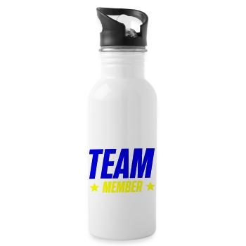 Team Member - Water bottle with straw - white - Right