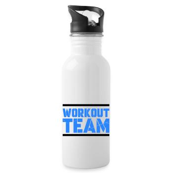 Workout Team - Water bottle with straw - white - Right