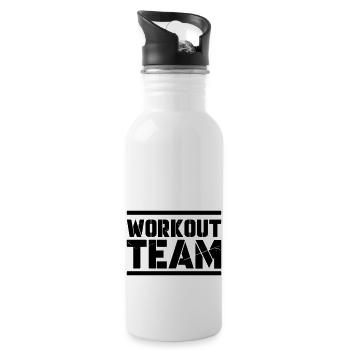 Workout Team - Water bottle with straw - white - Right