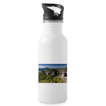 Bastei en Suisse saxonne - Gourde avec paille intégrée - blanc - Droite