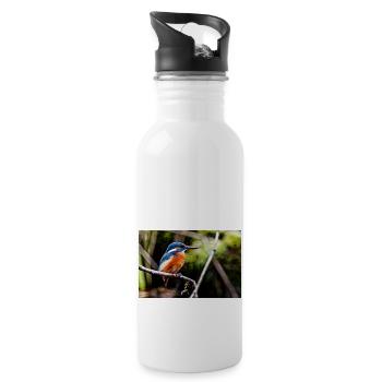 Martin-pêcheur - Gourde avec paille intégrée - blanc - Droite