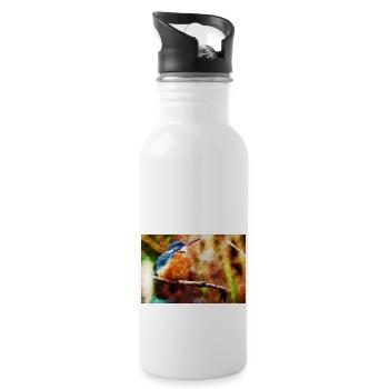 Kingfisher - Water bottle with straw - white - Right