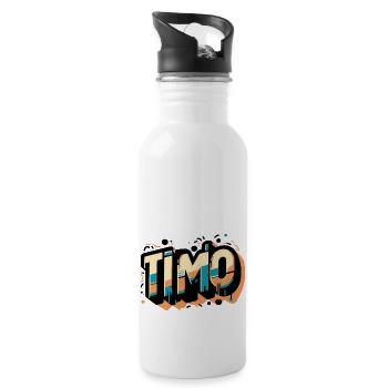 Timo Nom Graffiti - Gourde avec paille intégrée - blanc - Droite