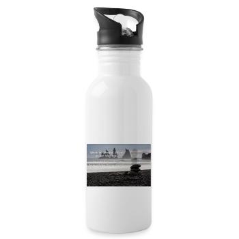 Obstacles in the way - Water bottle with straw - white - Right