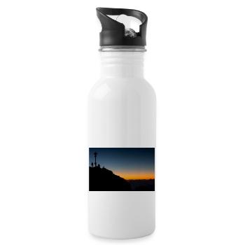 Ambiance matinale sur la Zugspitze - Gourde avec paille intégrée - blanc - Droite