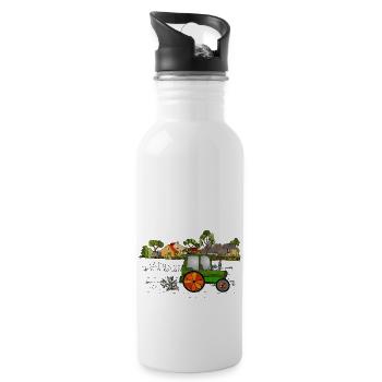 Tractor - Water bottle with straw - white - Right
