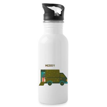 Queenslove - Water bottle with straw - white - Right
