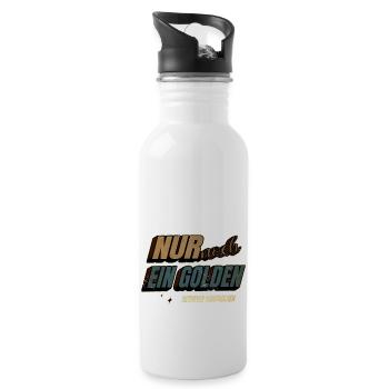Paw Quote Greyhound Cool Geek Boxer Doggie Humor - Water bottle with straw - white - Right