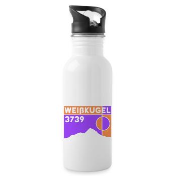Weißkugel Weisskugel Hochtour Skitour Normalweg - Trinkflasche mit integriertem Trinkhalm - Weiß - Rechts