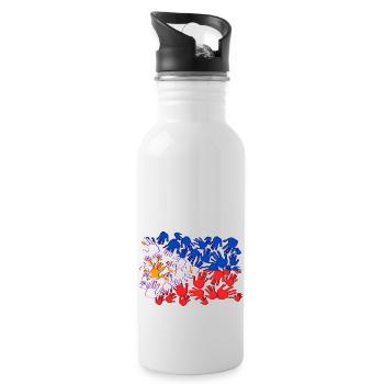 Philippinen Filipino Flagge Stolz I Geschenk - Trinkflasche mit integriertem Trinkhalm - Weiß - Rechts
