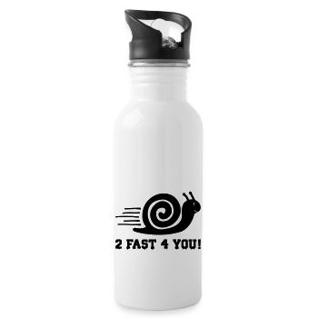 Snail 2 Fast - Water bottle with straw - white - Right