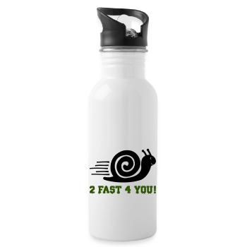 Snail 2 Fast - Water bottle with straw - white - Right
