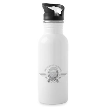 Army War Military Uniform Force Soldier Camouflage - Water bottle with straw - white - Right