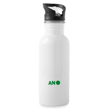fasnetsmodus weiss - Trinkflasche mit integriertem Trinkhalm - Weiß - Rechts