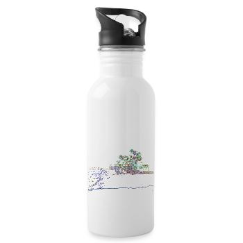 BMX - Trinkflasche mit integriertem Trinkhalm - Weiß - Rechts