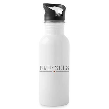 Brussels: elegance, chocolate, character - Water bottle with straw - white - Right