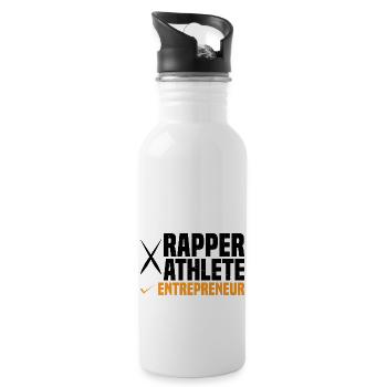 Rapper Athlete Entrepreneur 58 - Water bottle with straw - white - Right