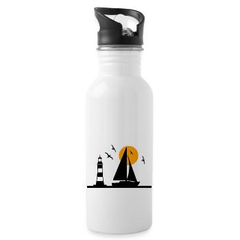 Sail - Water bottle with straw - white - Right
