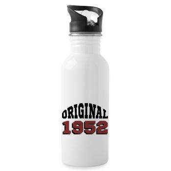 Original 1952 - Trinkflasche mit integriertem Trinkhalm - Weiß - Rechts