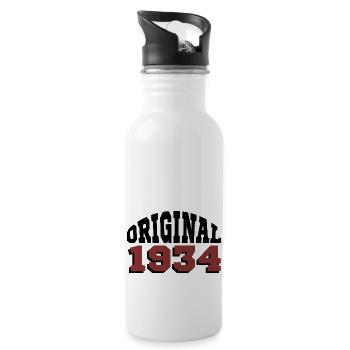 Original 1934 - Trinkflasche mit integriertem Trinkhalm - Weiß - Rechts
