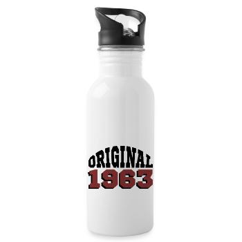 Original 1963 - Trinkflasche mit integriertem Trinkhalm - Weiß - Rechts