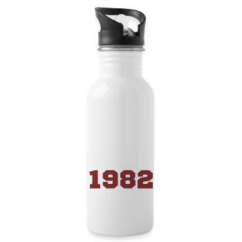 Original 1982 - Trinkflasche mit integriertem Trinkhalm - Weiß - Rechts