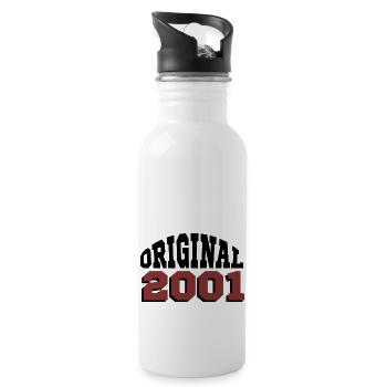 Original 2001 - Trinkflasche mit integriertem Trinkhalm - Weiß - Rechts