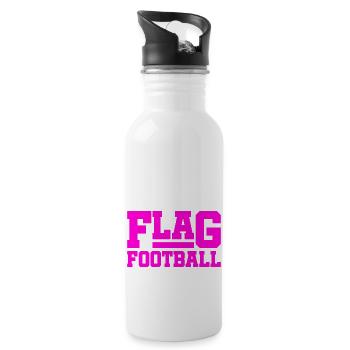Flag football pour les filles et les femmes - Gourde avec paille intégrée - blanc - Droite