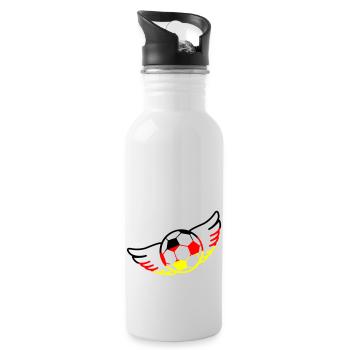 Football Germany - Water bottle with straw - white - Right