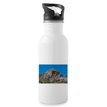 Formation rocheuse sur le littoral Therma Springs - Gourde avec paille intégrée - blanc - Droite