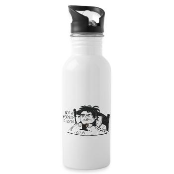 I'M NOT A MORNING PERSON - Water bottle with straw - white - Right