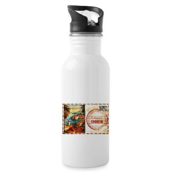 Croatia Croatia Hrvatska travel summer dubrovnik - Water bottle with straw - white - Right