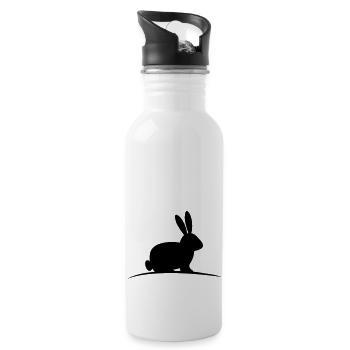 hase - Trinkflasche mit integriertem Trinkhalm - Weiß - Rechts